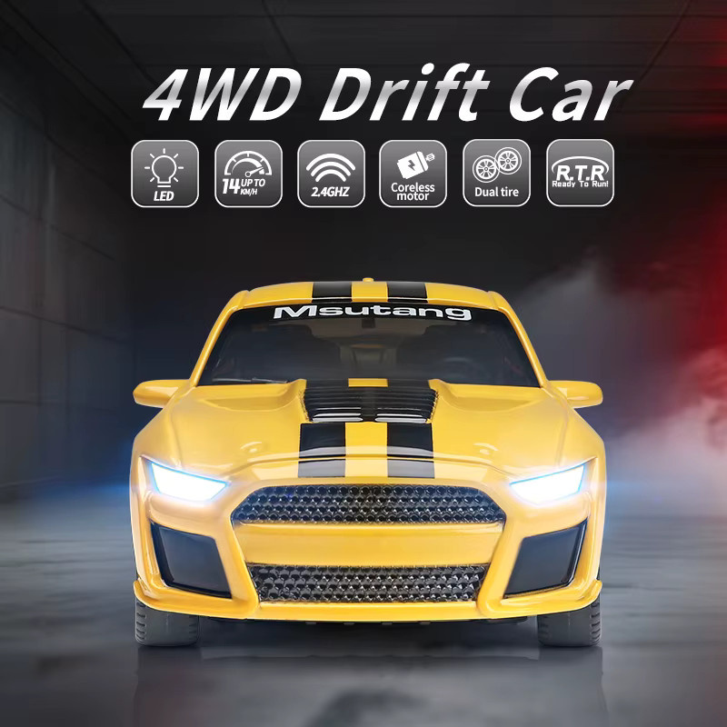 WLtoys K4308 Drift-Rennwagen, 1:43, mit LED-Lichtern, 4WD-Gyroskop, RTR-Fernsteuerungsauto - Bild 3