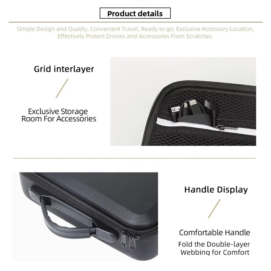 DJI Neo 2 Tragbare Outdoor-Reisehandtasche, wasserdicht und stoßfest, Schwarz oder Grau - Bild 3