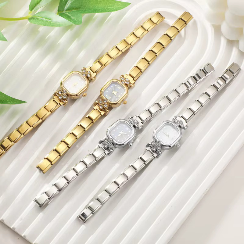 Yolorist Uhr Armband Edelstahl, Zirkonia, Unisex - Bild 1