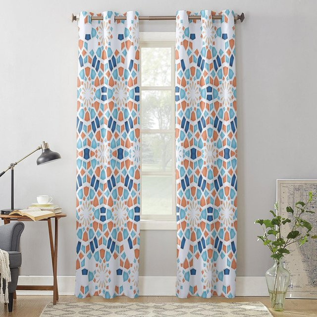 Super Six Vorhang mit Farbverlauf und Celadon-Textur in Grau, B/H: 135 x 60 cm - Bild 1