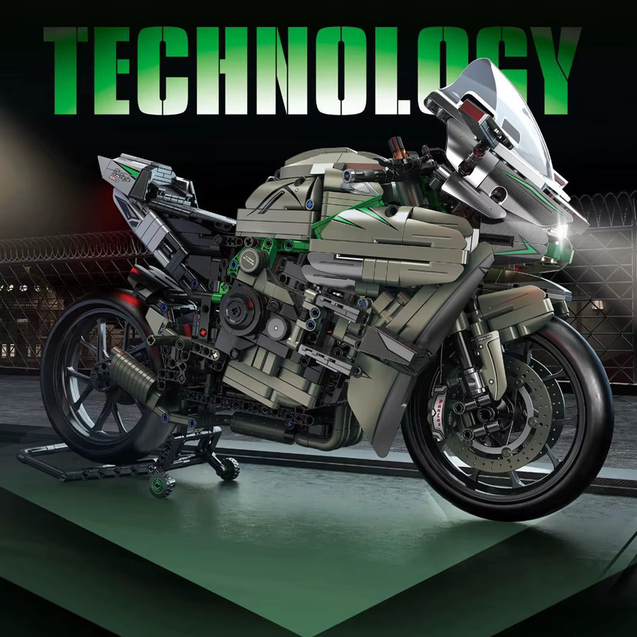 CETYL High-Tech Speed Locomotive H2R Motorradmodell Baustein Set mit 1968 Teilen - Bild 2