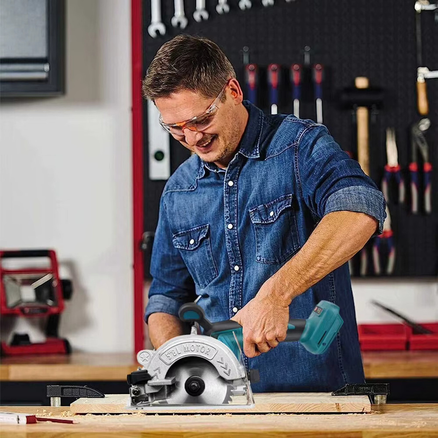 Podofo 5 Zoll Bürstenlose Akku-Kreissäge mit einstellbarem Schnittwinkel für Holz, Metall, Fliesen und Kunststoff - Bild 3