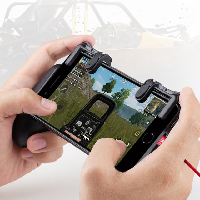 Mobiler Gamepad-Trigger mit Feuerknopf und Joystick-Funktion in Schwarz - Bild 1
