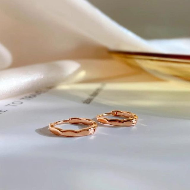 DYNAZENO Creolen, Roségold, Damen, minimalistisch - Bild 1