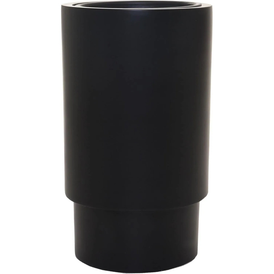 Vivanno Blumentopf Escada in Schwarz aus Fiberglas, B/T/H: 35 x 35 x 60 cm - Bild 2