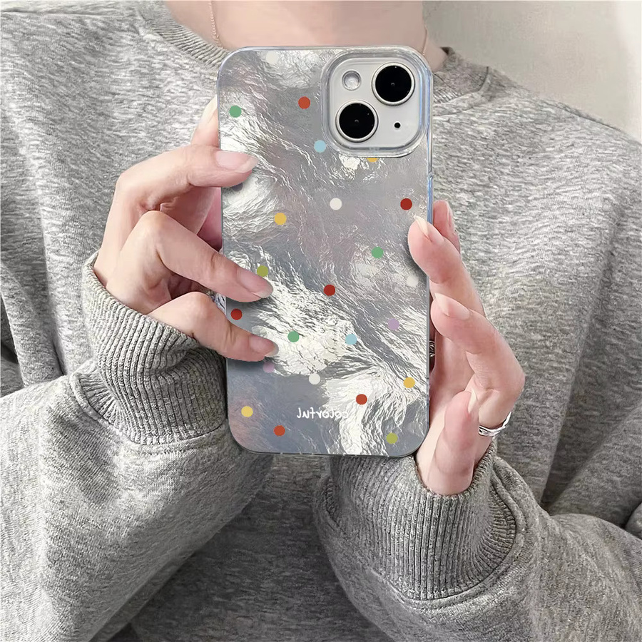 Sturzsichere TPU-Schutzhülle mit Polka-Dot-Design für dein iPhone (kompatibel mit iPhone 7 bis iPhone 17 Pro Max) - Bild 2