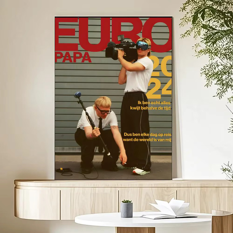 Abstraktes Kunstposter J-Joost Klein in Weiss und Mehrfarbig, Modernes Wandposter für dein Schlafzimmer, B: 15,0 cm, H: 20,0 cm - Bild 5