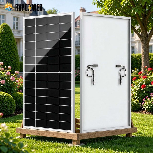 RVPOZWER 300W Solarmodul N-Typ Monokristallin in Schwarz mit 25% Effizienz für Off-Grid Anwendungen - Bild 1