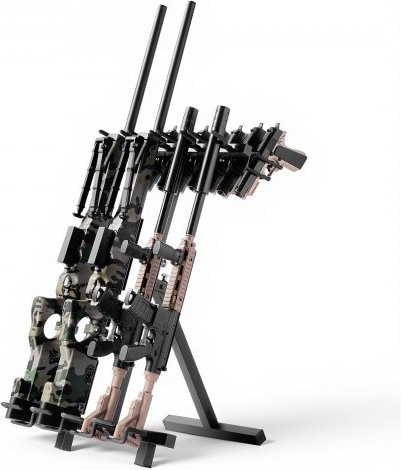 VEVOR Gun Rack Faltbares Gewehrständer aus Stahl Schwarz, Tragbarer Heavy Duty Waffenständer für Pistolen und Gewehre zur Aufbewahrung und Präsentation - Bild 1