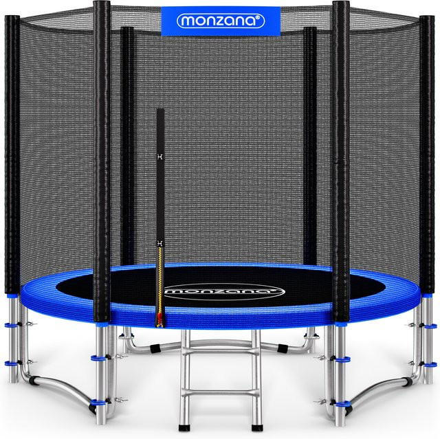 MONZANA Trampolin Ø244cm mit Sicherheitsnetz Blau TÜV geprüft - Bild 1