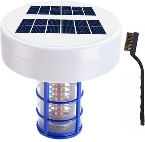 Solar Pool Ionisator mit LED-Leuchten zur chlorfreien Wasserreinigung durch Kupferionen für Aufstellbecken - Bild 1