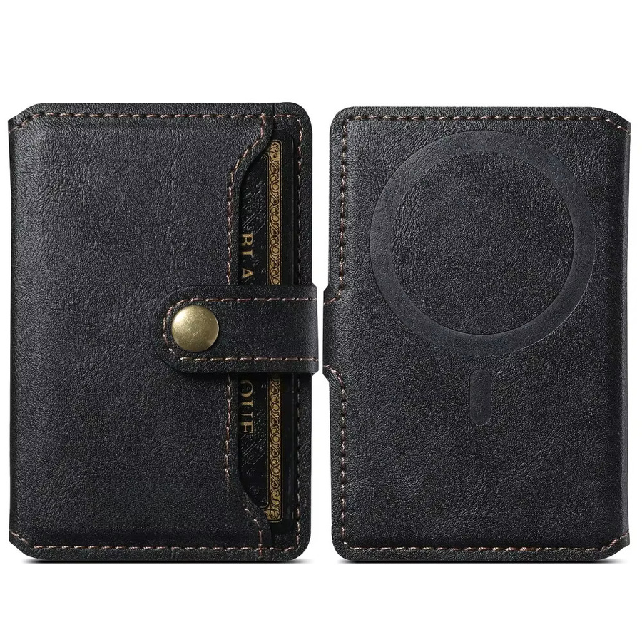 LICOERS Leder-Brieftasche Handyhülle mit MagSafe Magnetkarten-ID-Halter für iPhone 17 16 15 14 Pro Max Plus in Schwarz oder Braun - Bild 4
