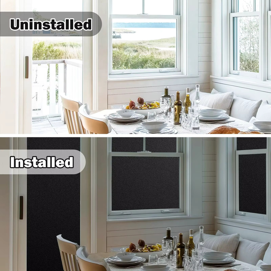 AFDB Verdunkelungsfolie für Fenster als Sonnenschutz und Sichtschutz, abnehmbare und undurchsichtige Raumverdunkelung in Schwarz und Multicolour - Bild 4
