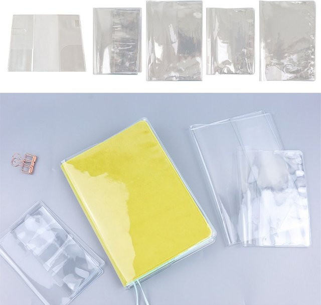 Transparente wasserdichte Notizbuch-Schutzhülle aus PVC für A5 und A6 Tagebücher und Scrapbooking - Bild 1