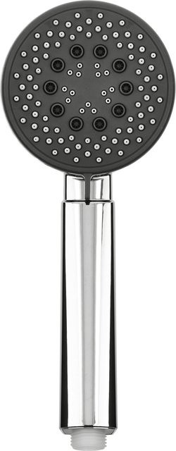 LIVARNO Handbrause Set Rund in Chrom, Wassersparende Regendusche und Massagefunktion mit Anti-Kalk-Eigenschaft, Farbe: Silber - Bild 1