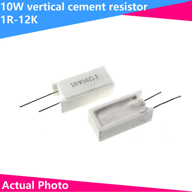 SQM RX27-5 Vertikale Zementwiderstände 10W in Weiß, 2er-Set - Bild 1