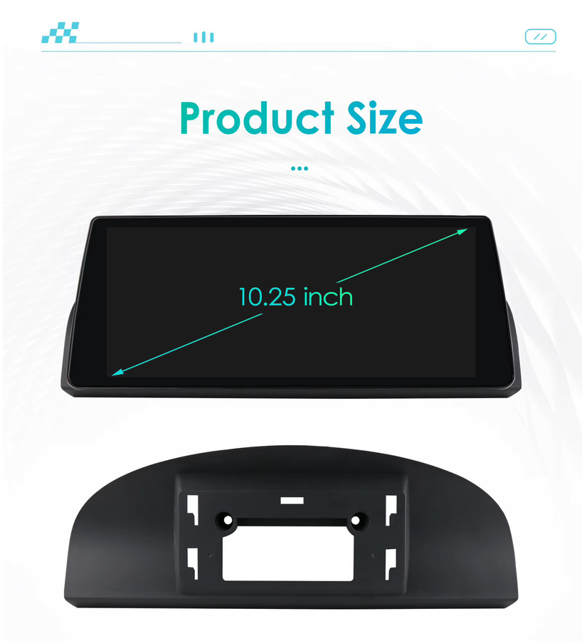 OSSURET 2-DIN Android Autoradio für BMW 3er-Reihe E90 E91 E92 E93 CCC CIC (2005-2012) mit 10,25 Zoll Display, GPS, Bluetooth, Wireless Carplay, Android Auto, 4G, DSP und 360-Grad-Kamera in Schwarz - Bild 6