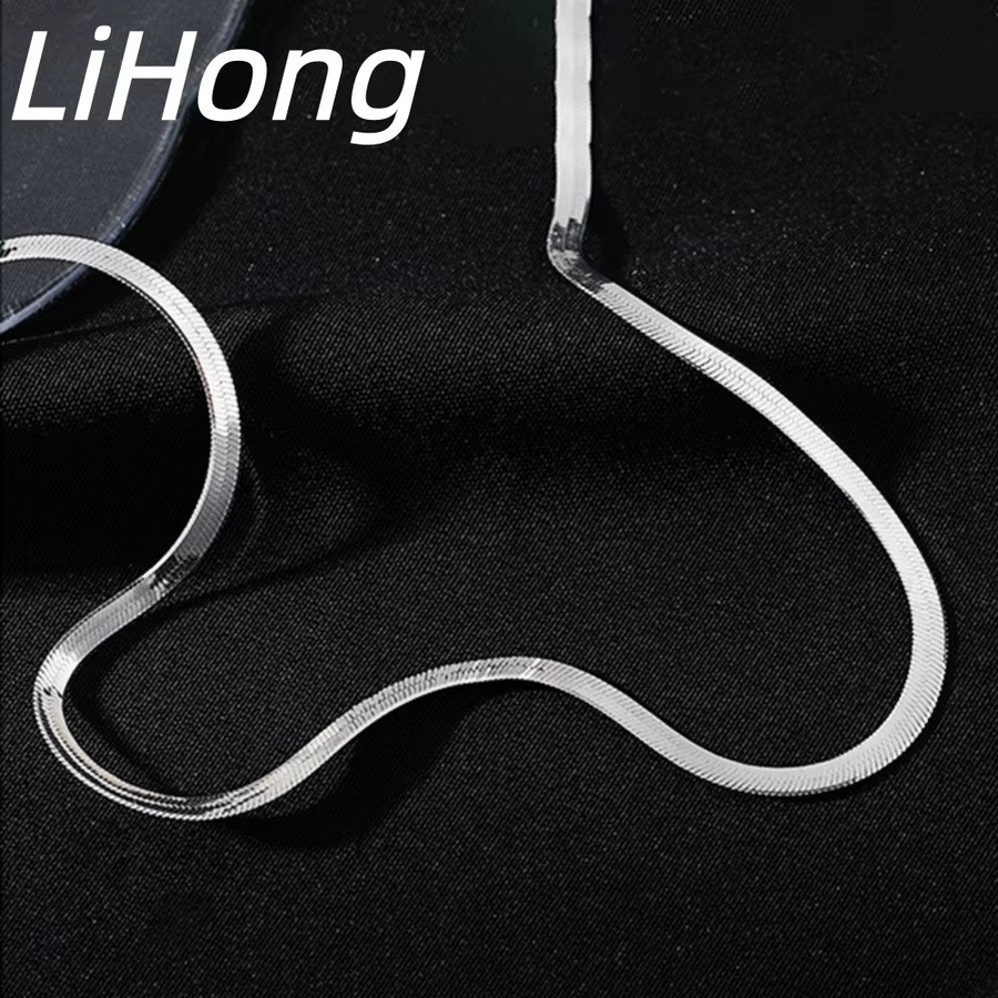 LiHong Halskette 925 Silber, Schlangenklinge, 4 mm, Unisex - Bild 2