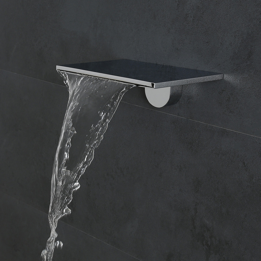 Hudson Reed Duschkopf Wasserfall in Chrom, rechteckig, B: 23,0 cm, H: 16,0 cm, T: 6,9 cm - Bild 1