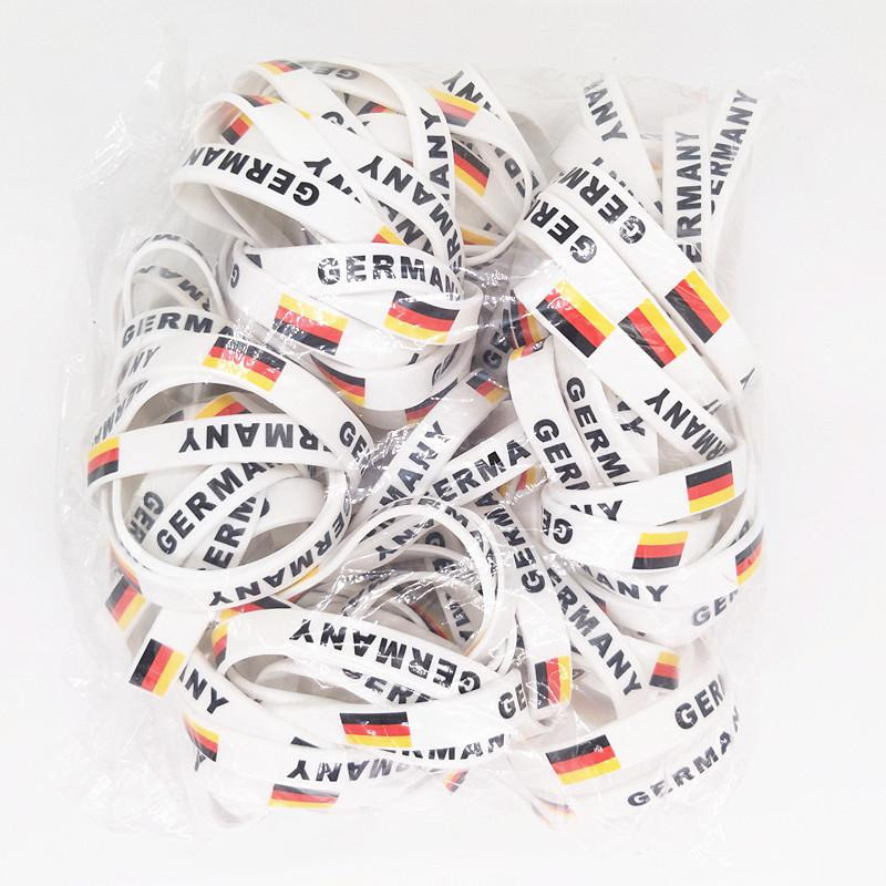 Sportarmband Silikon, Deutschland Flaggenaufdruck, Weiß, Unisex - Bild 2