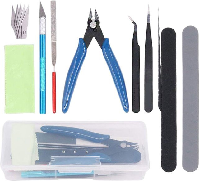 NEWBEAT DIY Essential Modeler Basic Tools Craft Kit Set für Automodellbau und Reparatur, 9 Teile, Multicolour - Bild 1