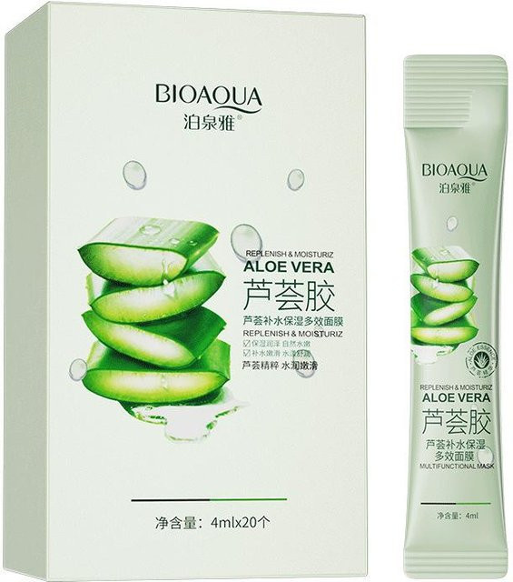 BIOAQUA Multi-Effekt-Maske mit Aloe Vera und Kollagen, 20 Stück - Bild 1
