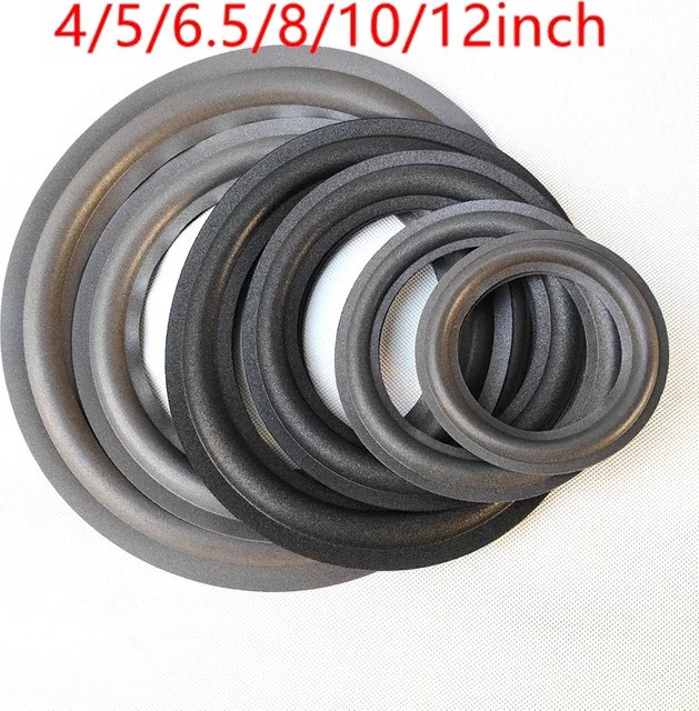 Lautsprecher Schaum Reparatur Set mit Klipprand Ring für Subwoofer in den Größen 4, 5, 6,5, 8, 10 und 12 Zoll, 2er Pack - Bild 1