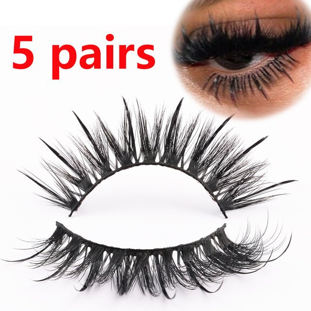 Spike-Wimpern, künstliche Nerzfell-Wimpern, Black, Unisex - Bild 1