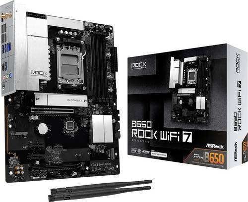 ASRock B650 Rock WiFi7 ATX Mainboard mit AMD AM5 Sockel in Schwarz - Bild 2