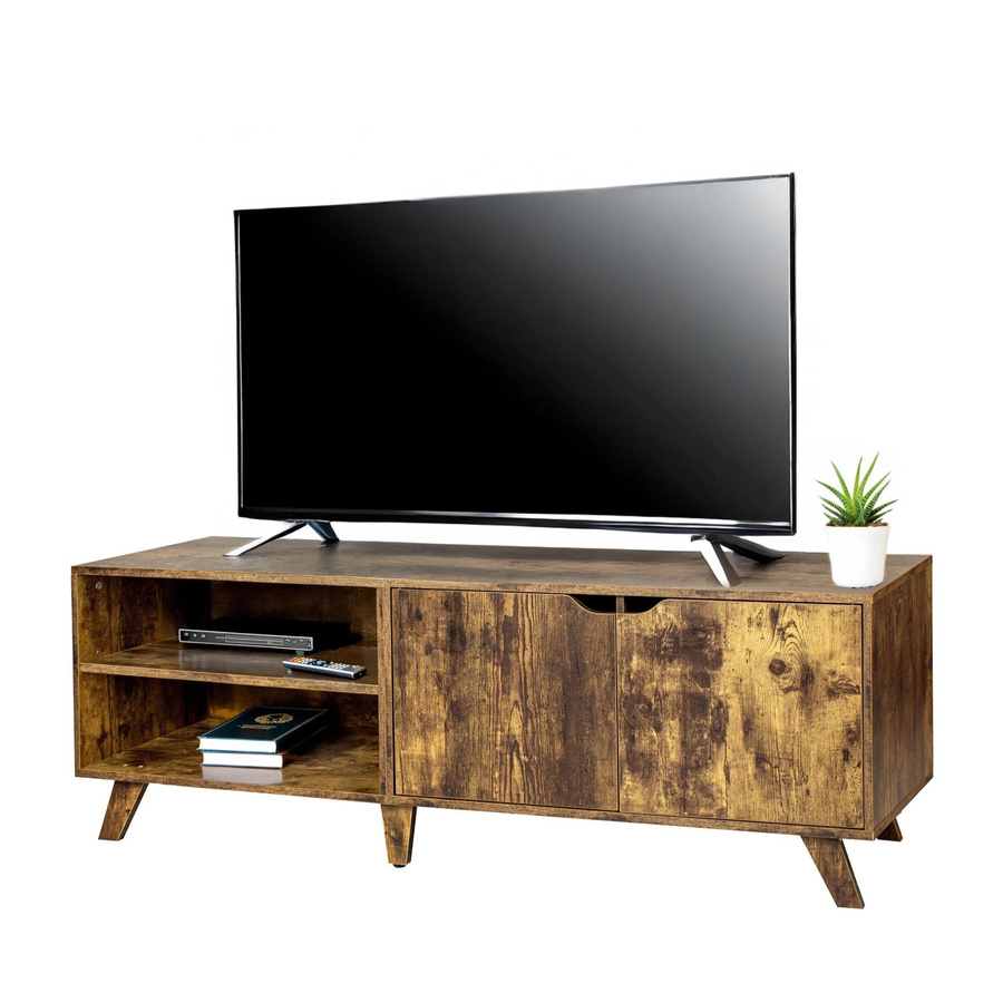 Relaxdays TV Lowboard aus Holzwerkstoff in Vintagebraun mit 6 Fächern, B/T/H: 140 x 40 x 50 cm - Bild 2