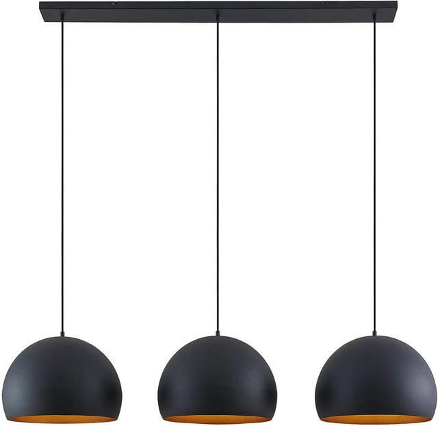 Lindby Pendelleuchte Tarjei Modern 3-flammig aus Metall in Schwarz mit E27 Fassung - Bild 1
