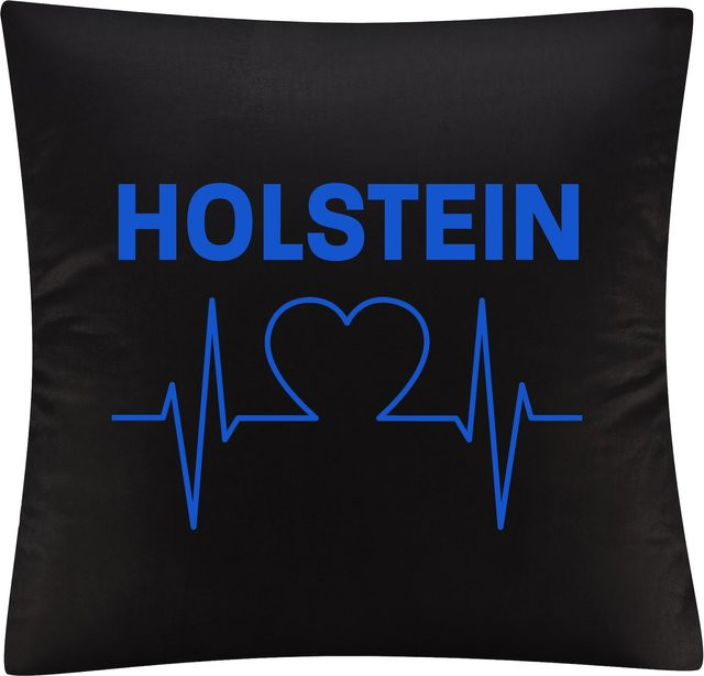 Kissenbezug multifanshop Holstein Herzschlag in Blau - Bild 1