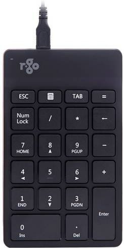 R-GO Tools Compact Break Numpad USB-C Kabelgebundener Nummernblock Schwarz mit Scissor-Switch-Technologie - Bild 1