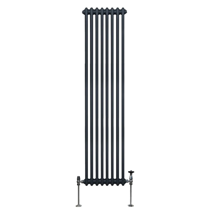 Monstershop Traditioneller 2 Spalten Heizkörper in Anthrazitgrau, Breite: 180 cm, Höhe: 38,2 cm - Bild 2