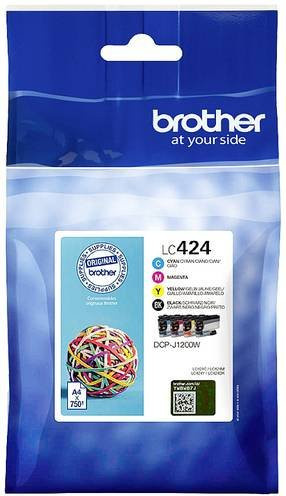 Brother Original Tintenpatronen LC-424 MultiPack Schwarz, Cyan, Magenta, Gelb für DCP-J1200W und DCP-J1200DW - Bild 2