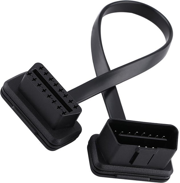 Neoglint OBD2 Diagnoseadapter Verlängerungskabel mit 16 Pin Stecker auf Buchse, Schwarz, Länge: 30 cm - Bild 1