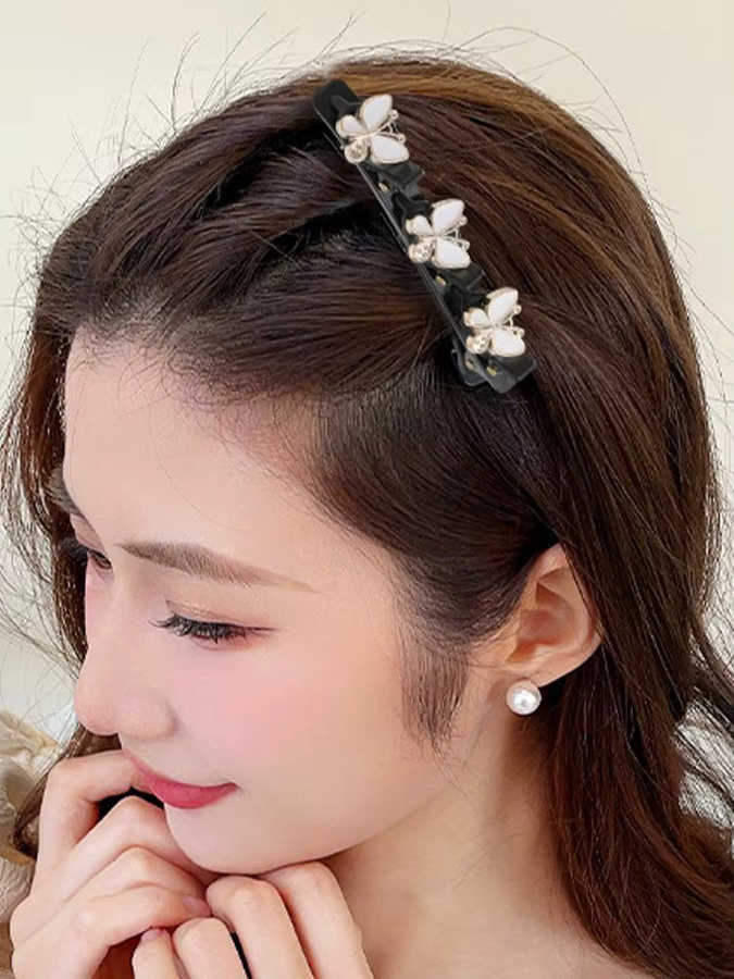 Haar-Kleeblatt-Clips, Kristall-Strass, Damen - Bild 7