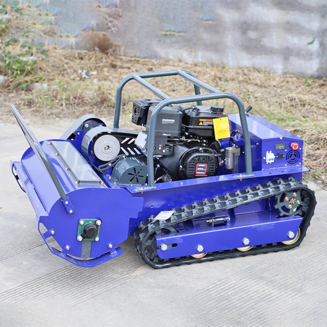 TONGZHONG ferngesteuerter Rasenmäherroboter mit Raupenantrieb in Blau, 800 mm Schnittbreite - Bild 1