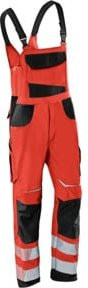 Kübler PSA Reflectiq Latzhose 3207 in Warnrot/Schwarz mit Cordura - Bild 1