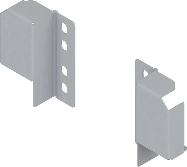 Blum Relinghalter Tandembox Antaro für verstellbare Reling in Grau RAL 9006 - Bild 1