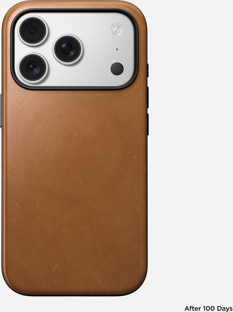 Nomad Modern Leather Case für iPhone 17 Pro in English Tan Beige mit MagSafe Unterstützung - Bild 1