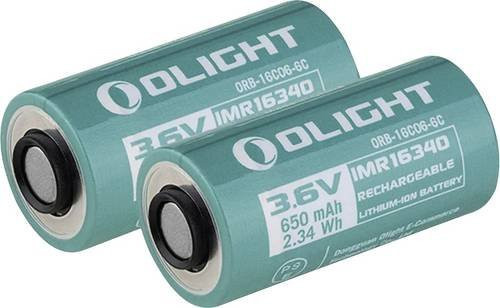 OLight Spezial-Akku 16340 3.7V 650 mAh in Grün - Bild 1