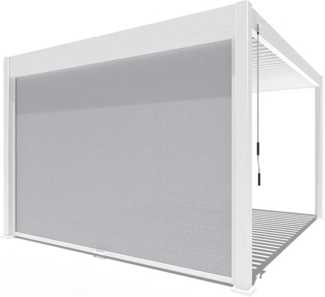 Weide Sonnenrollo für Pergola und Aluminium-Pavillon in Weiss, Breite: 265 cm - Bild 1