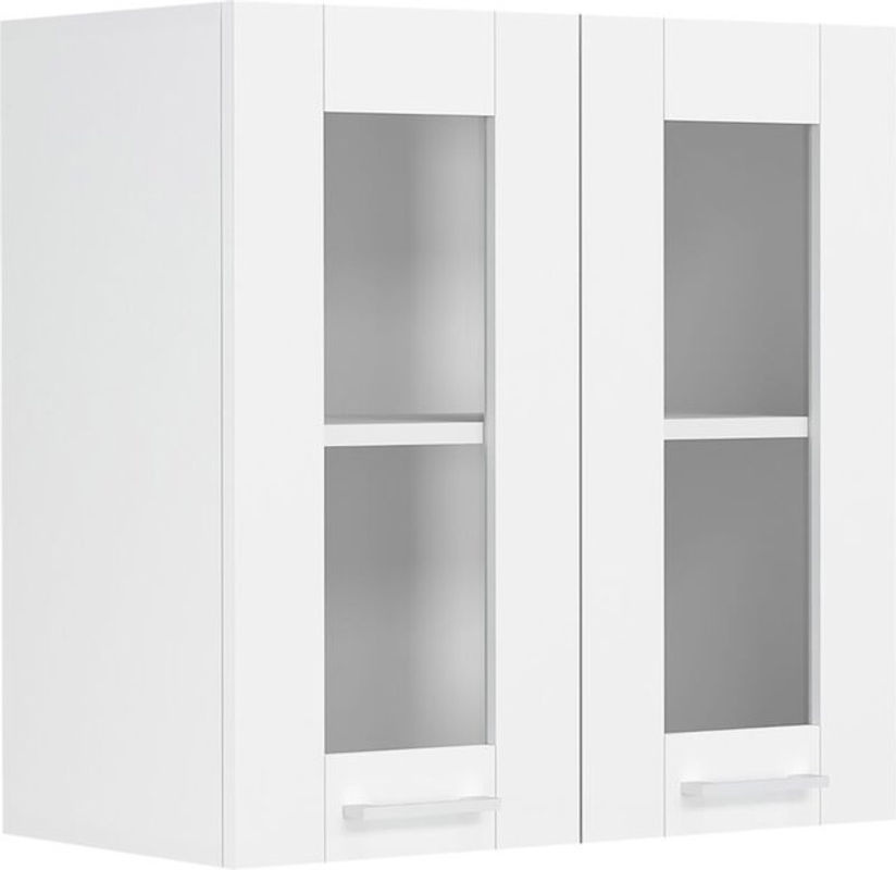 VCM Küchenschrank Colura hängend in Weiß im Landhaus Stil mit Glaseinsätzen, H x B x T: 60 x 80 x 31 cm - Bild 2