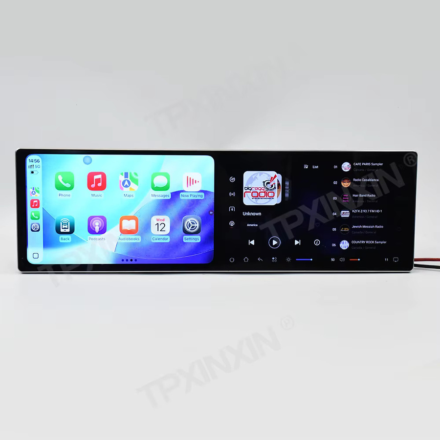 TPXINXIN 11,5 Zoll Dual-Screen Android Carplay Autoradio mit GPS und Navigation für Volkswagen Sharan 2012-2019, Multimedia-Player in Schwarz - Bild 5