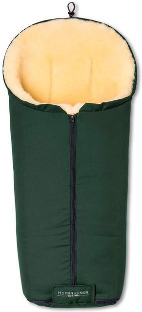 Hofbrucker Kinderwagen Lammfell-Fußsack Iglu in Grün mit Wolle und OEKO-TEX Standard 100 - Bild 1