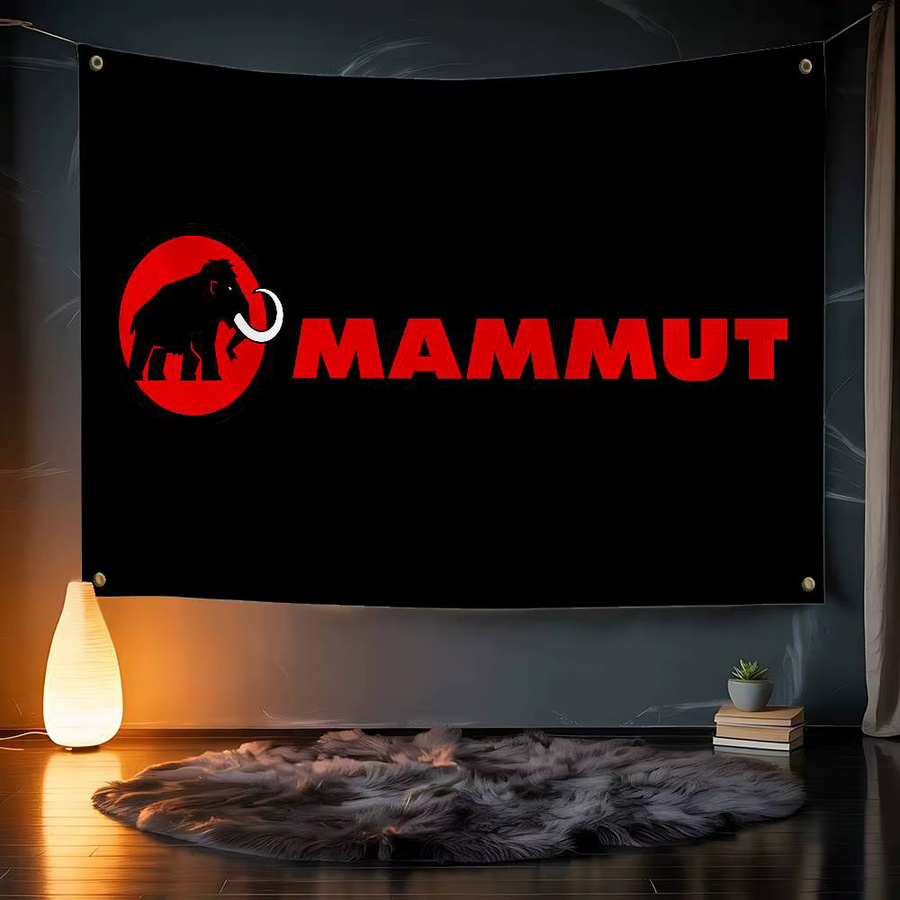 52TOYS MAMMUTS Logo-Flagge aus Polyester in Schwarz als dekoratives Wandbanner - Bild 3