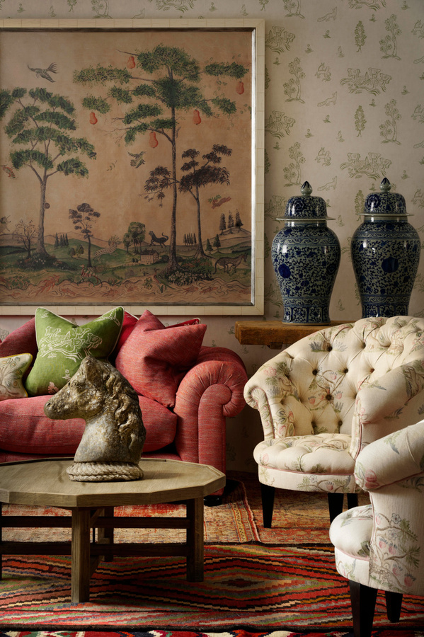 Andrew Martin Carta da parati Wychwood in Basil Green mit Tiermotiv - Bild 2