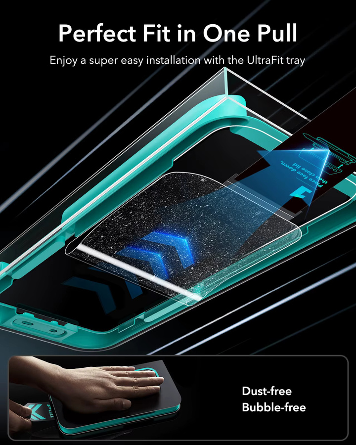 ESR UltraFit Armorite Displayschutzfolie für Samsung Galaxy S26 Ultra, 3 Stück, HD Klar/Sichtschutz, transparent - Bild 3