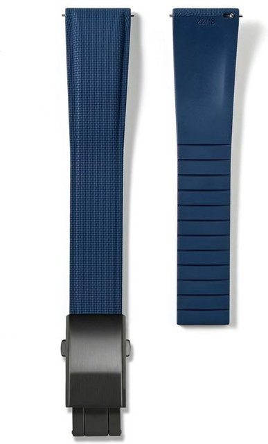 PINSENDA Uhrenarmband FKM-Gummi, Kautschuk, 22mm, schwarz, Herren - Bild 1